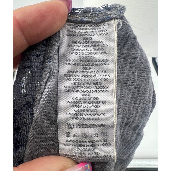 Free People Gray Lace Overlay Sleeveless Top - Picture 14 of 16